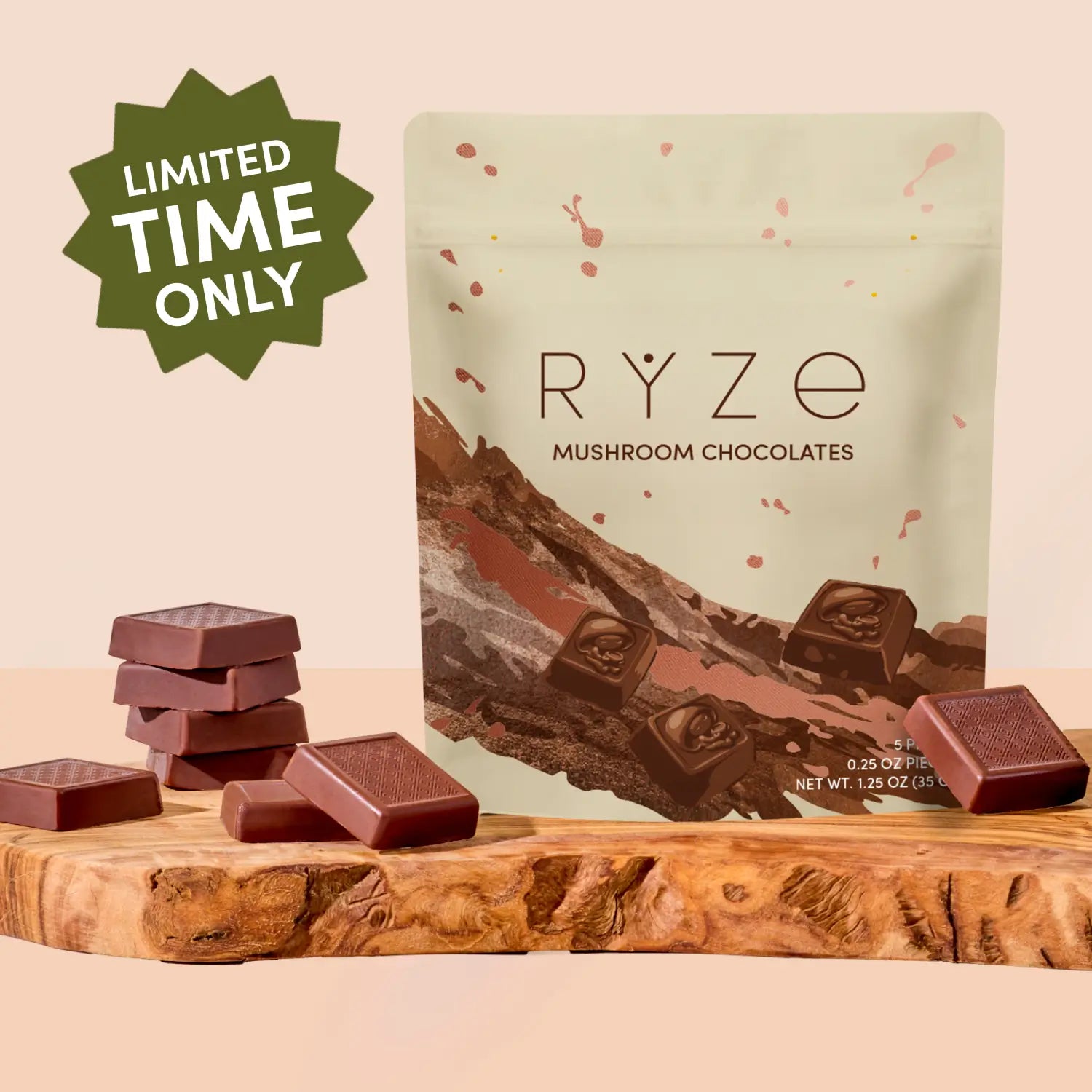 Mushroom Chocolates Rye (15 pieces) X4