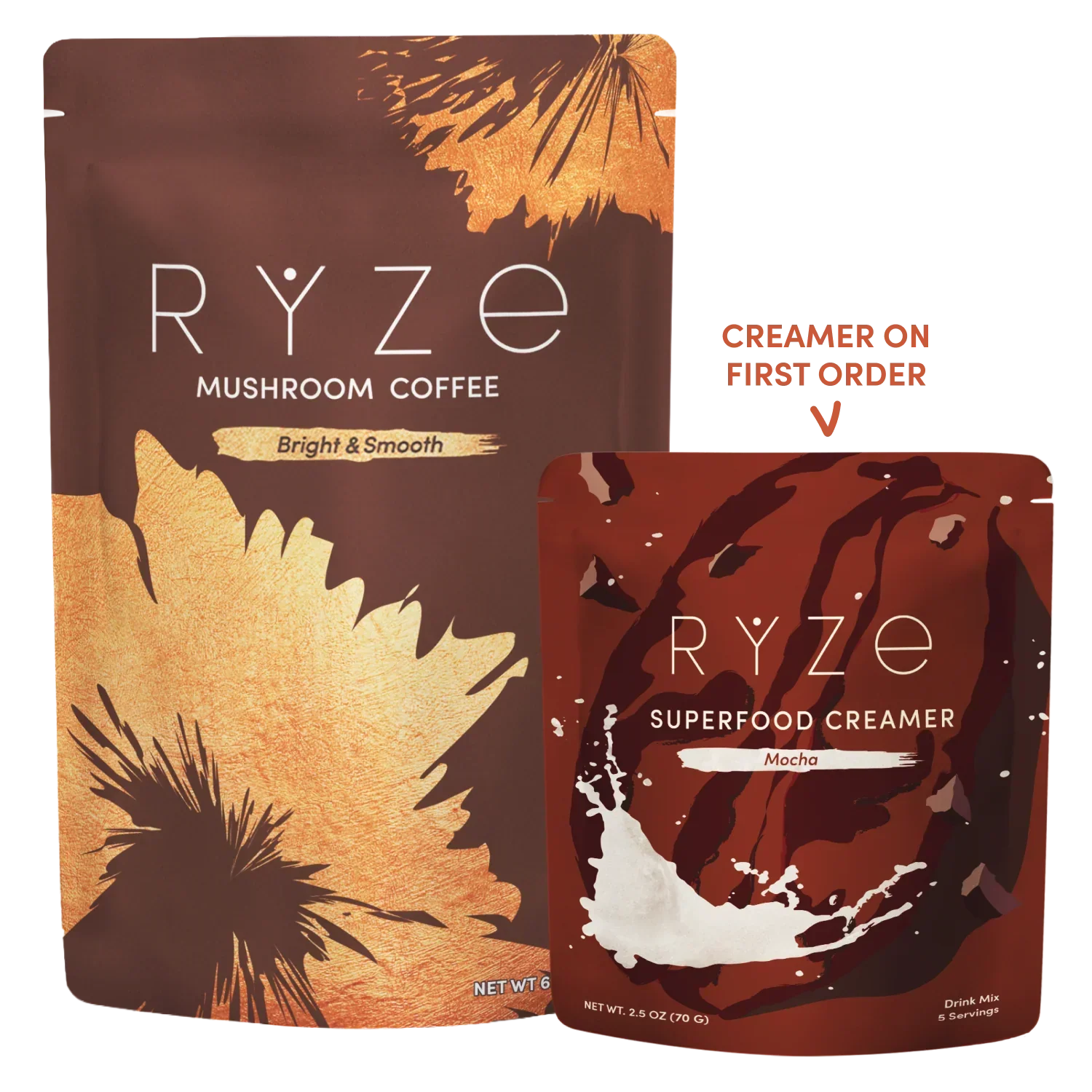 Mushroom Coffee + Mocha Creamer Set B9