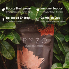 RYZE Mushroom Coffee — Organic Instant Coffee with Cordyceps & Reishi, 30 Servings D2