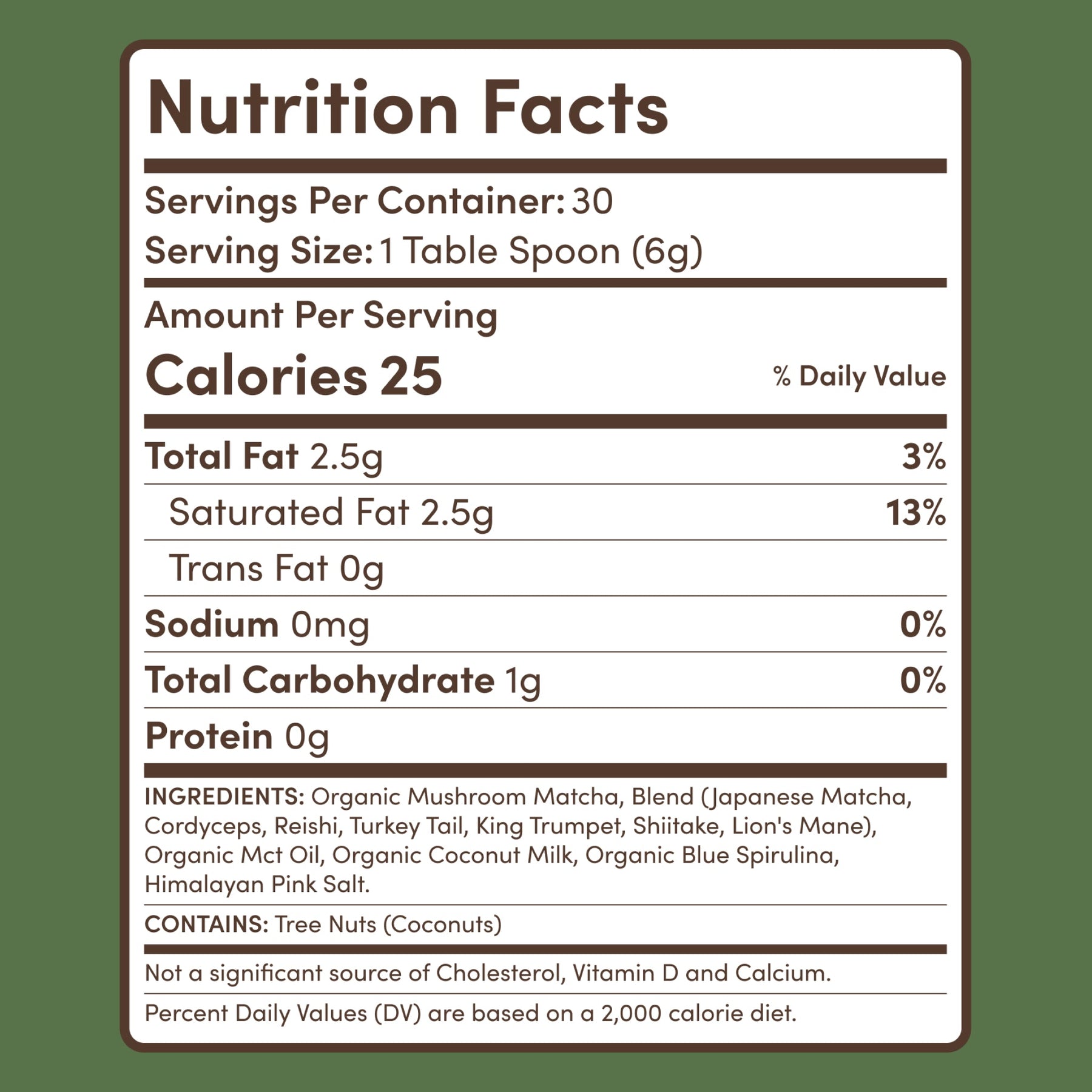 RYZE Mushroom Matcha — Organic Instant Matcha Latte with Lion's Mane & King Trumpet, 30 Servings B1