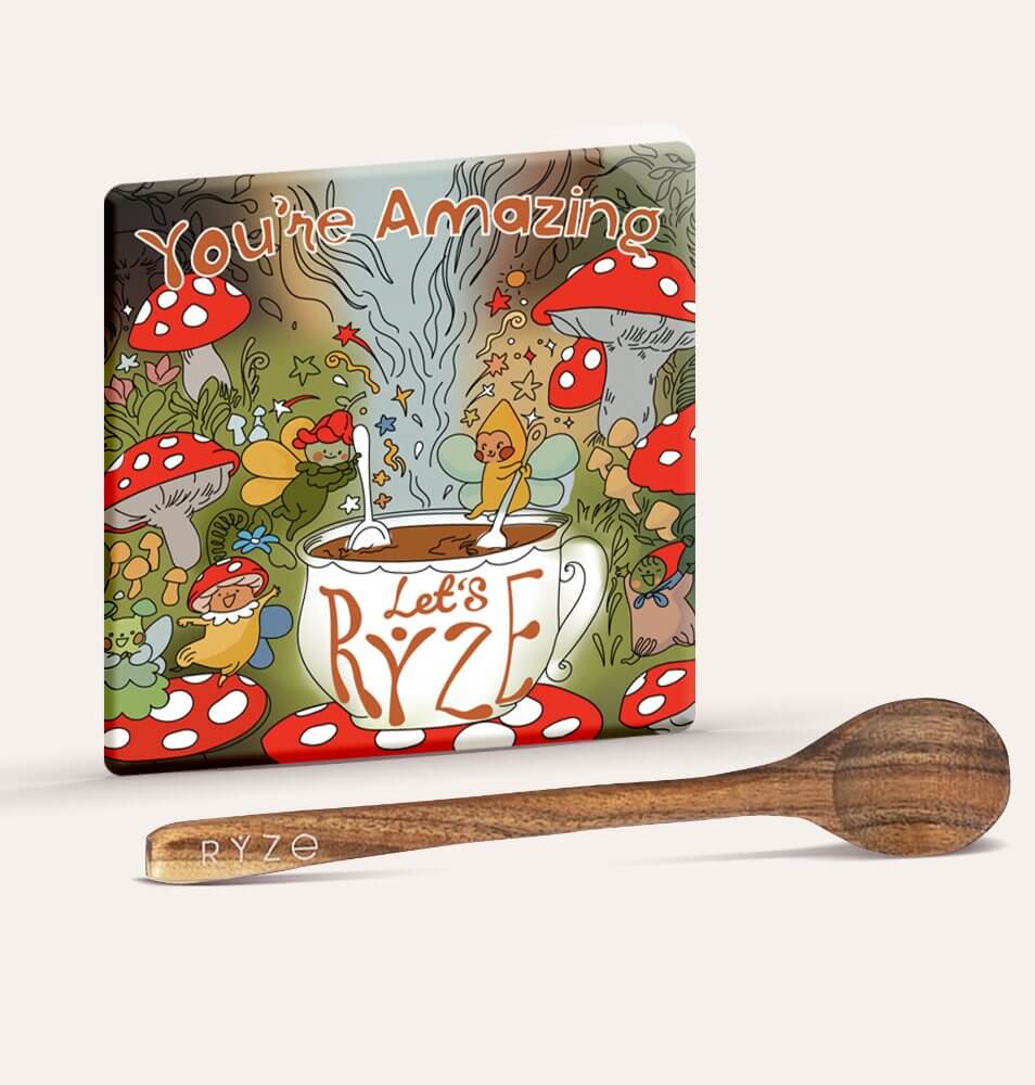 Mushroom Magnet + Acacia Spoon M8