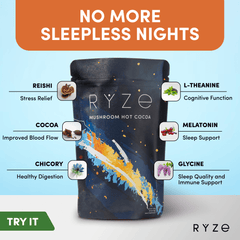 RYZE Hot Cocoa - with 6 Sleep Superfoods to Help Fall Asleep and Stay Asleep A9