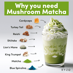 RYZE Organic Mushroom Matcha Starter Kit (60 servings) Z6